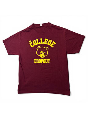 Y2K Kanye West The College Dropout Short Sleeve Shirt Size Large
